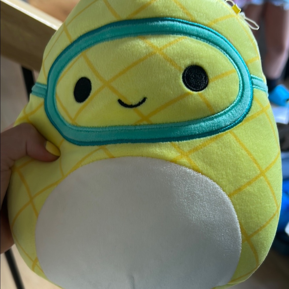 Yellow and White Stuffed Animal Plush Toy